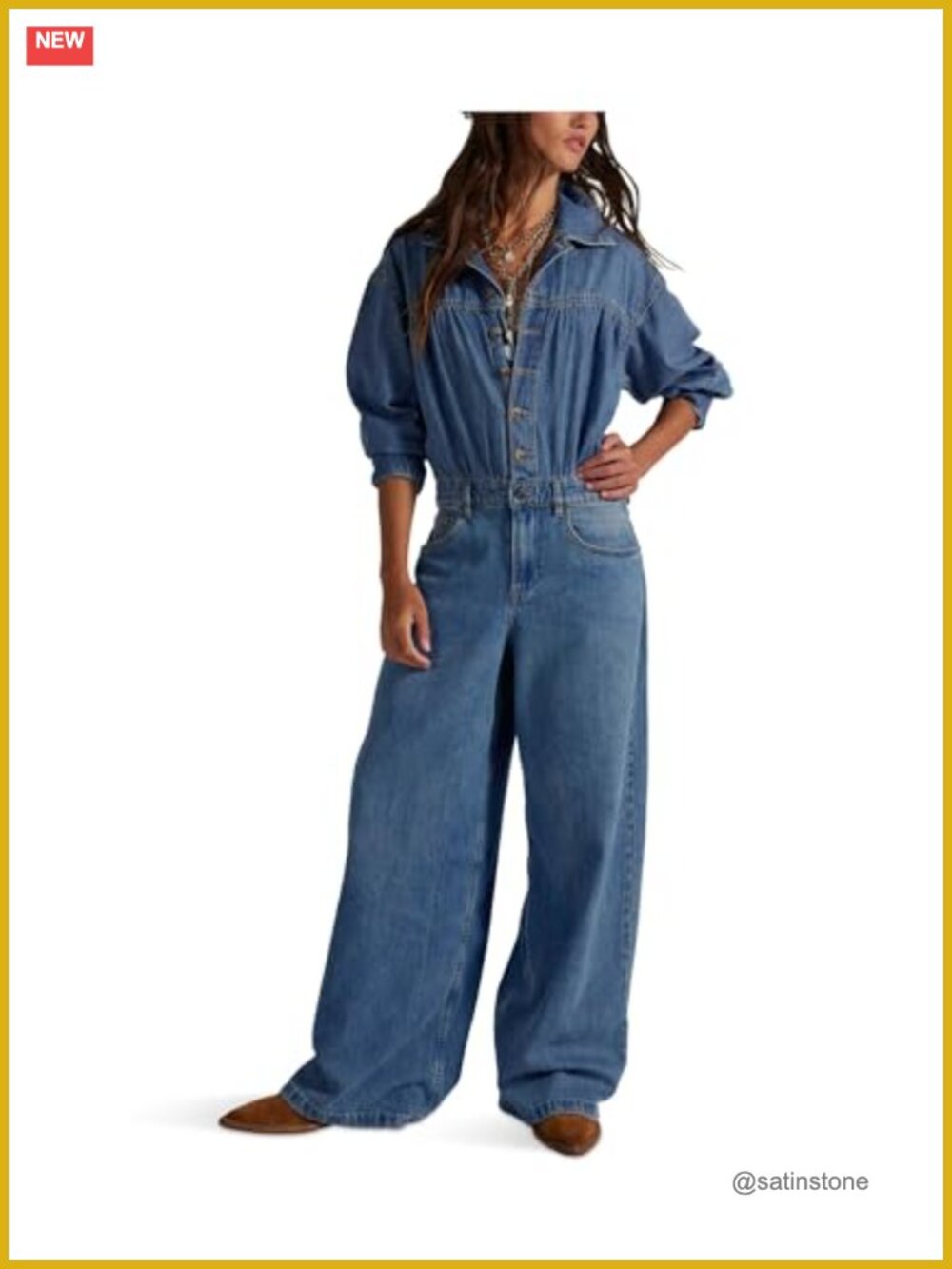 Chambray Denim One Piece Swimsuit Pull On